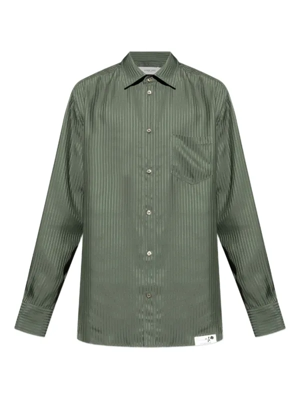green emerald velvet dress Comfort Stretch Non-Iron Stripe Dress Shirt With Contrast Trim - Green