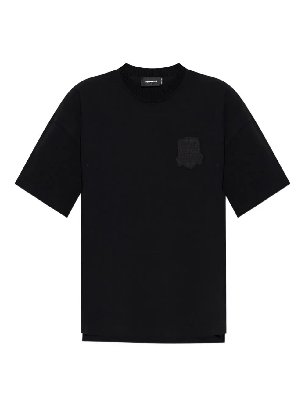 DSQUARED2 embroidered-badge cotton T-shirt Zwart