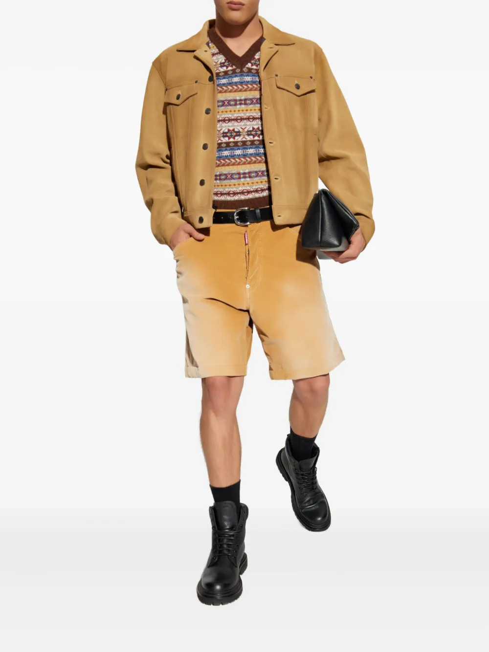 DSQUARED2 corduroy five-pocket shorts Bruin