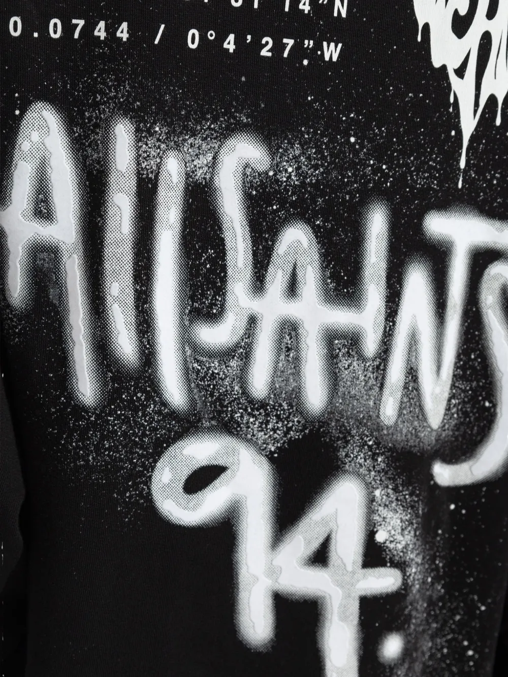 Allsaints Heart-print Bomber Jacket In Black