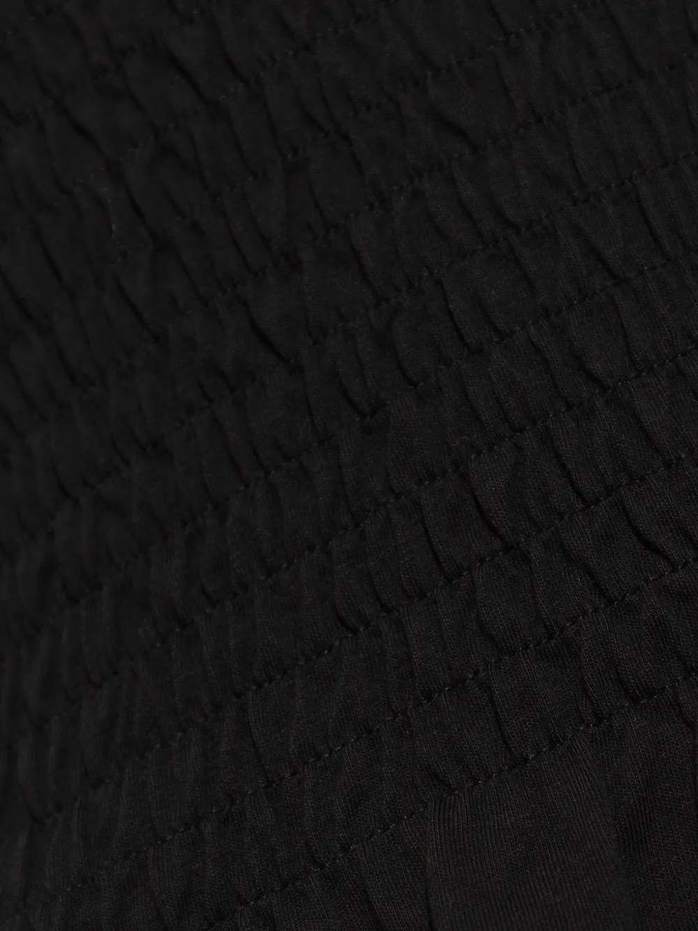 AllSaints smocked puff-sleeve top Zwart