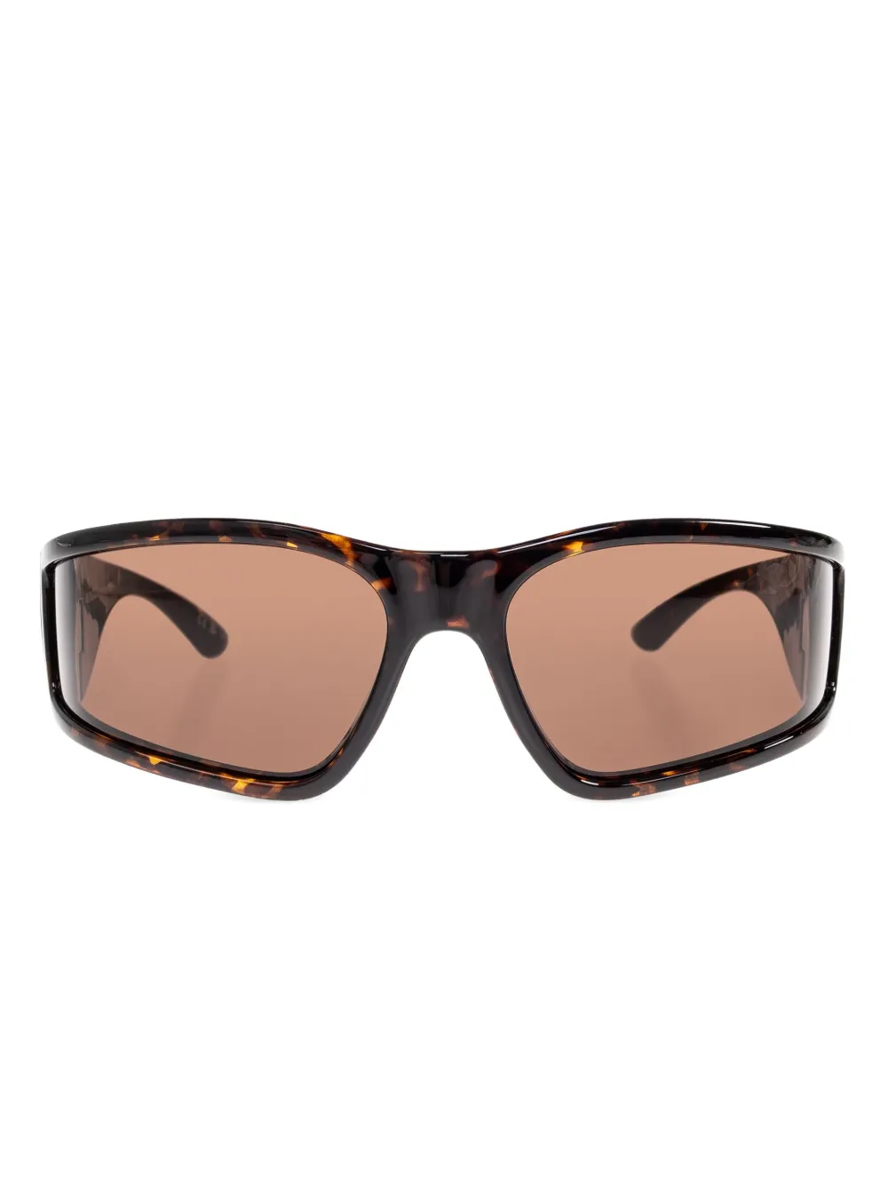 Balenciaga Eyewear tortoiseshell shield sunglasses Bruin
