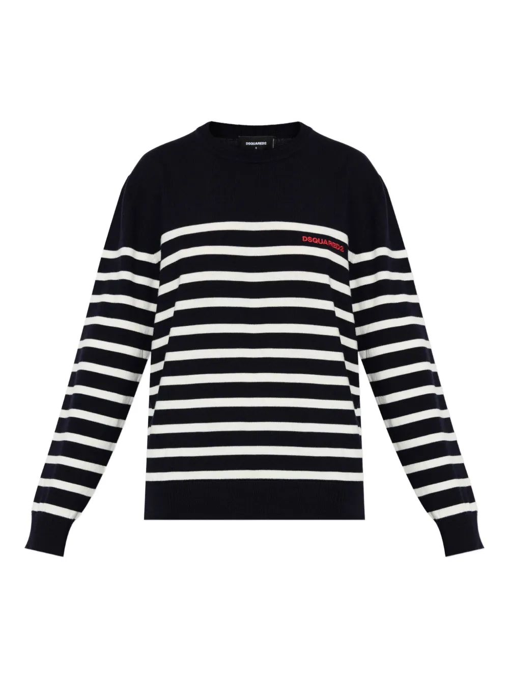 DSQUARED2 striped-pattern wool sweater Blauw