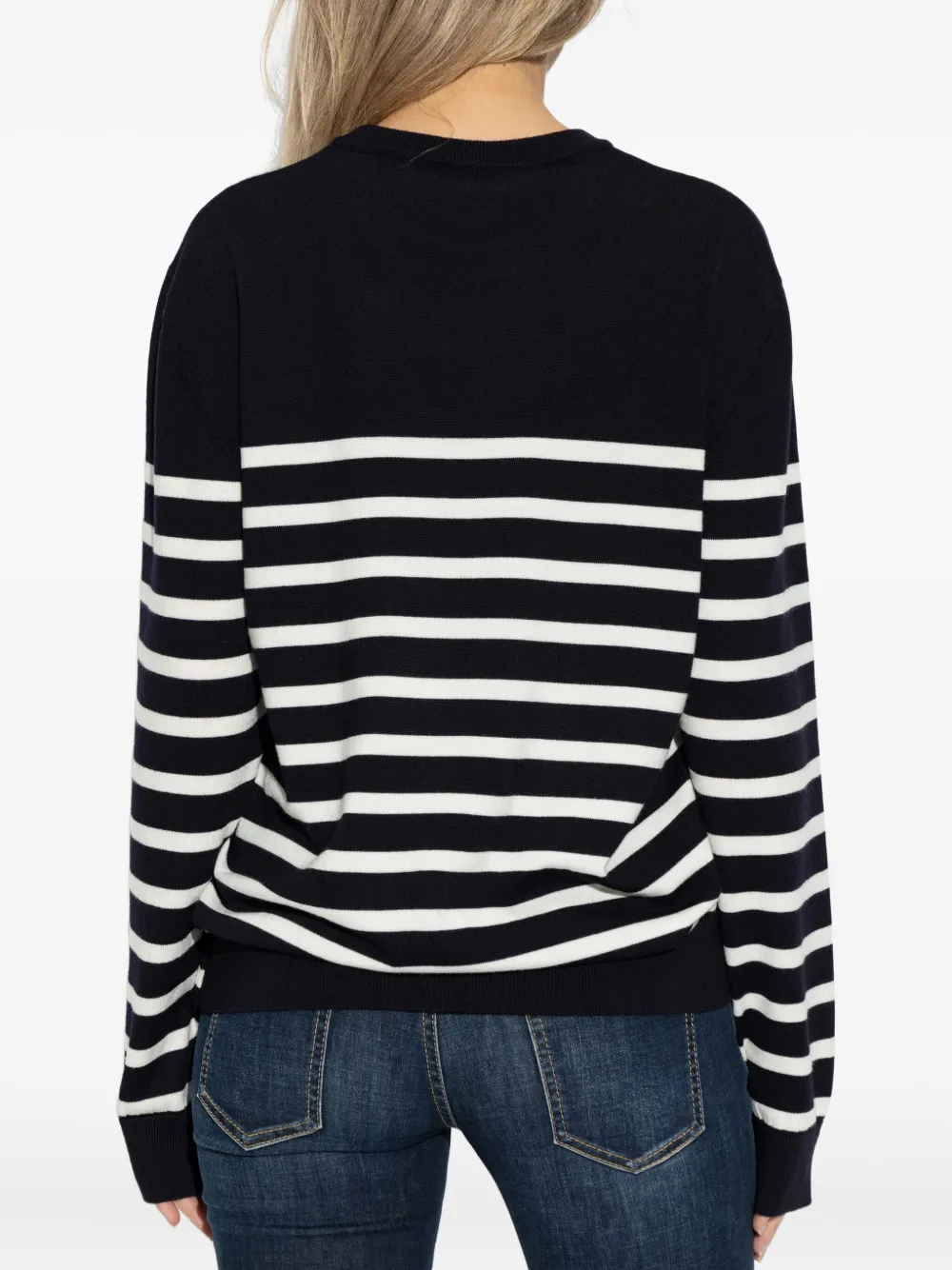 DSQUARED2 striped-pattern wool sweater Blauw