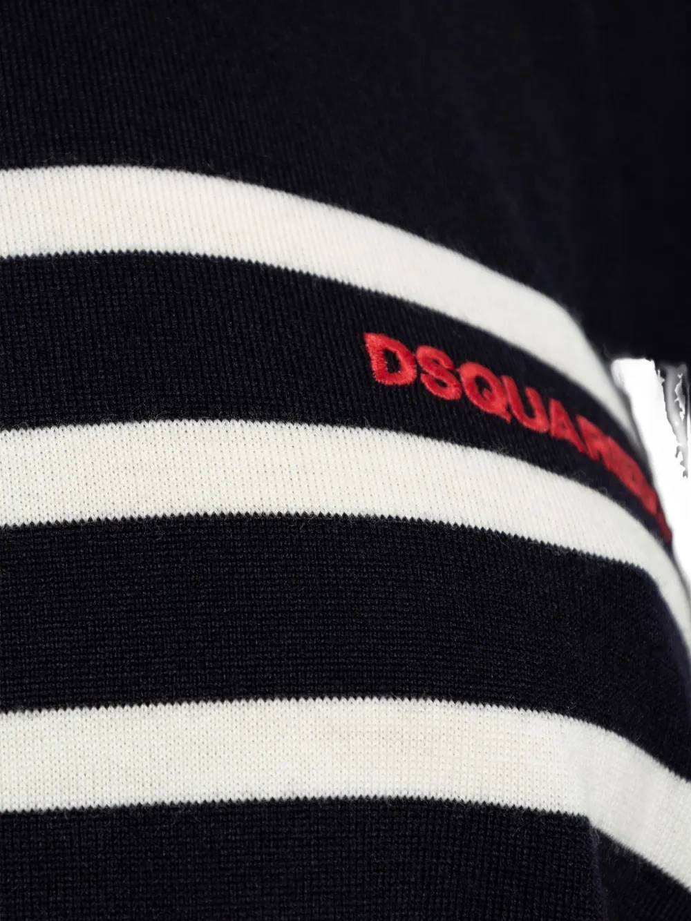DSQUARED2 striped-pattern wool sweater Blauw