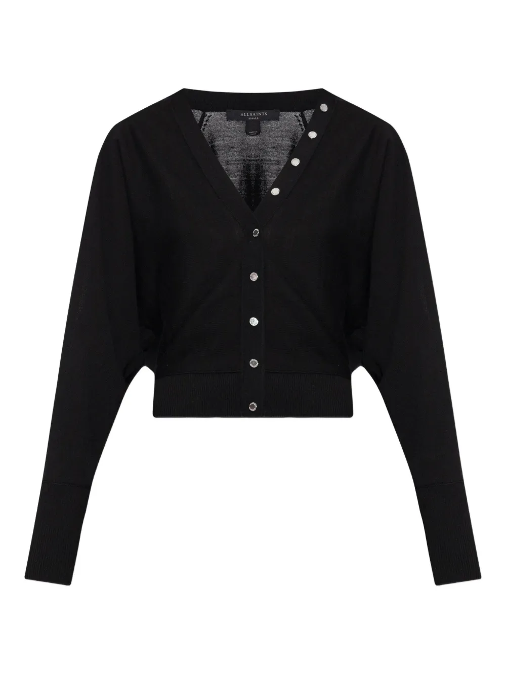 snap button-detailed cardigan