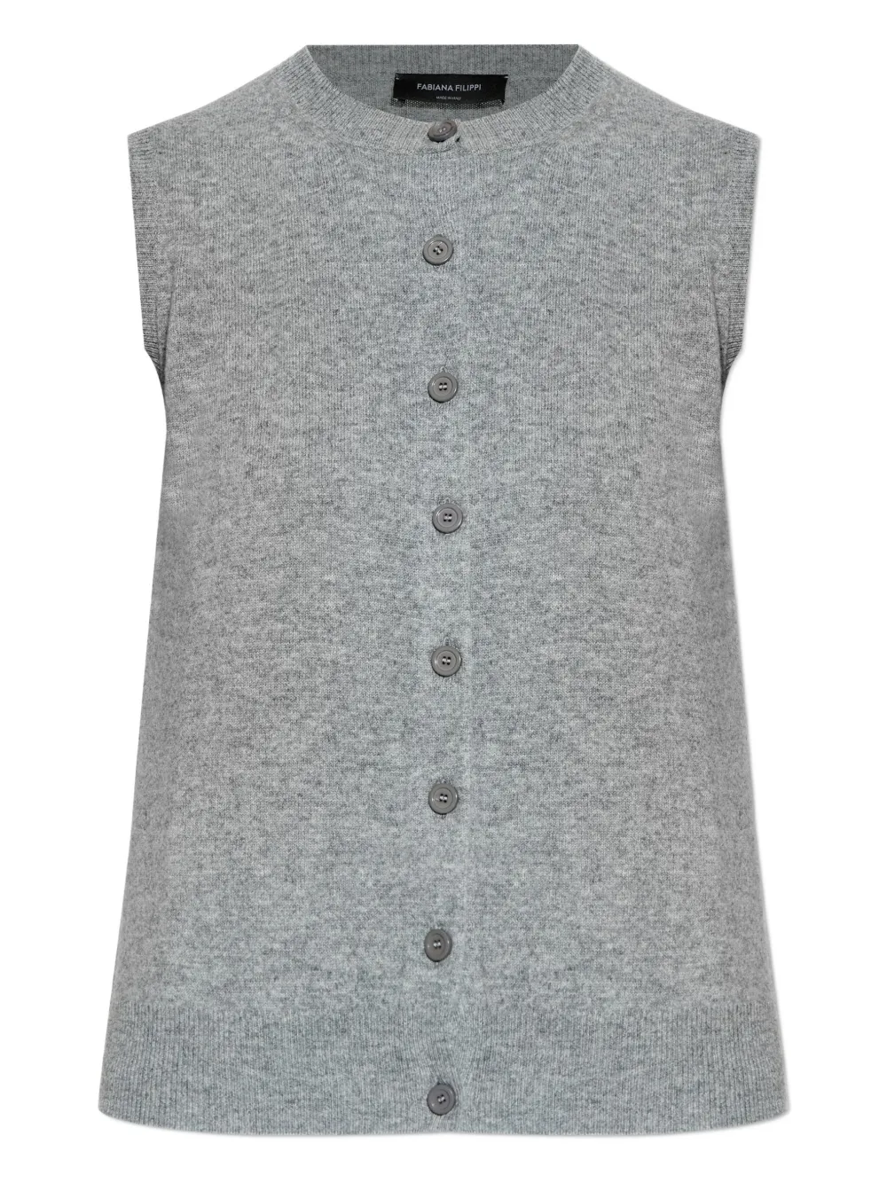 Fabiana Filippi Mouwloos vest met knopen Grijs