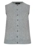 Fabiana Filippi sleeveless buttoned cardigan - Grey