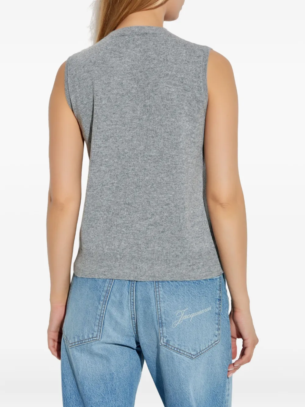 Fabiana Filippi Mouwloos vest met knopen Grijs