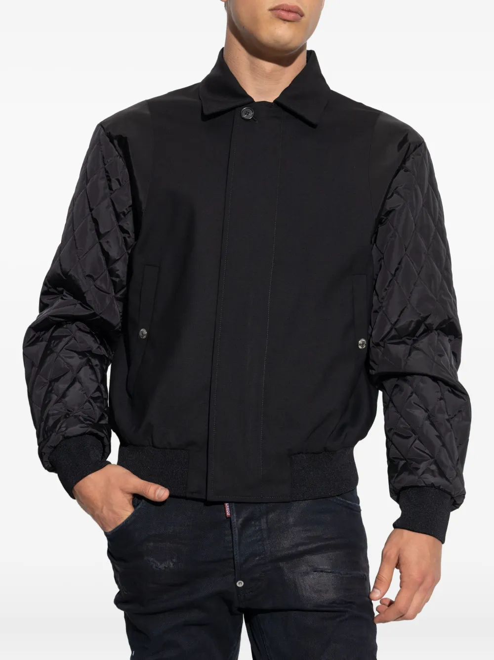 DSQUARED2 Bomberjack met gewatteerde mouwen Zwart