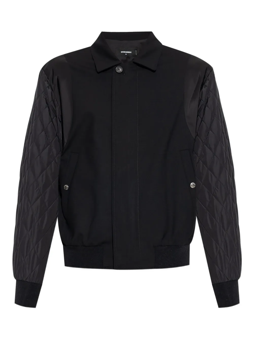 DSQUARED2 Bomberjack met gewatteerde mouwen Zwart