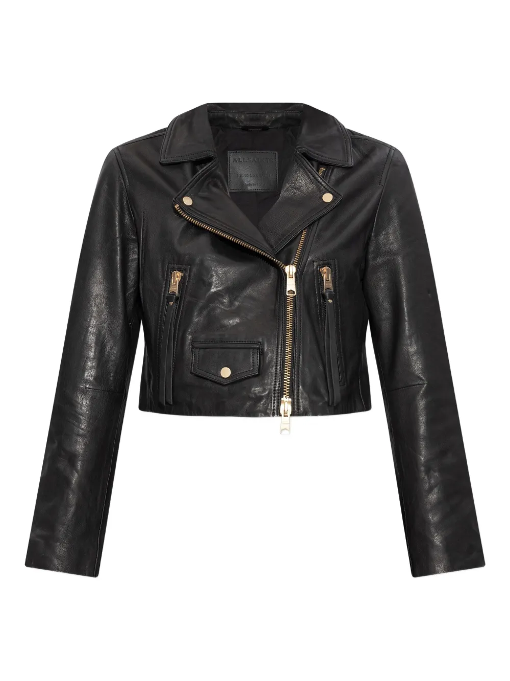 cropped leather jacket