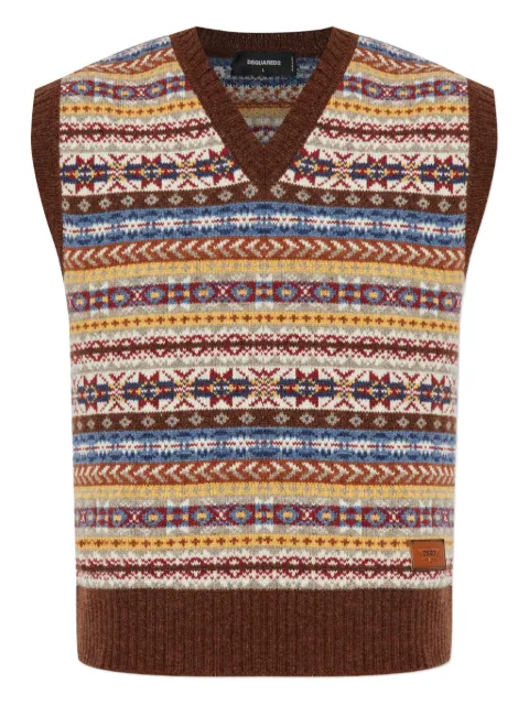DSQUARED2 logo-patch vest