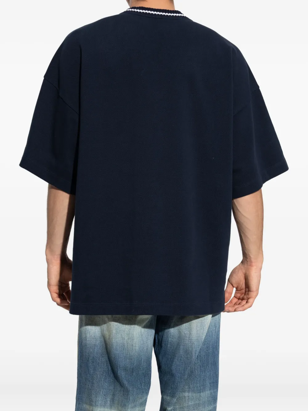 DSQUARED2 logo-patch short-sleeve T-shirt Zwart