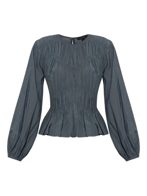 AllSaints smocked-panel tiered top