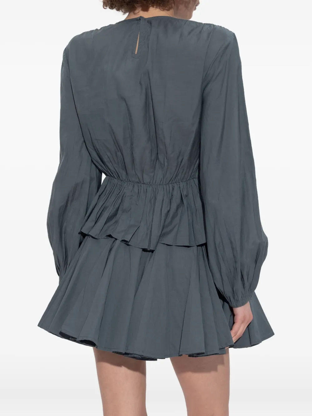 AllSaints smocked-panel tiered top Blauw
