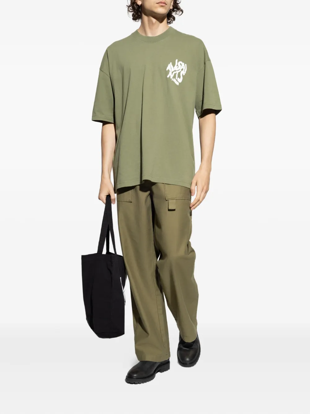 AllSaints Orlando logo-print cotton T-shirt - Groen