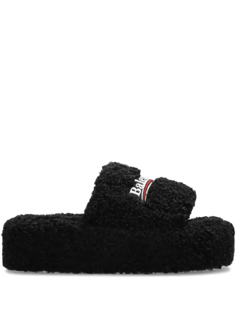 Balenciaga logo-embroidered platform sandals