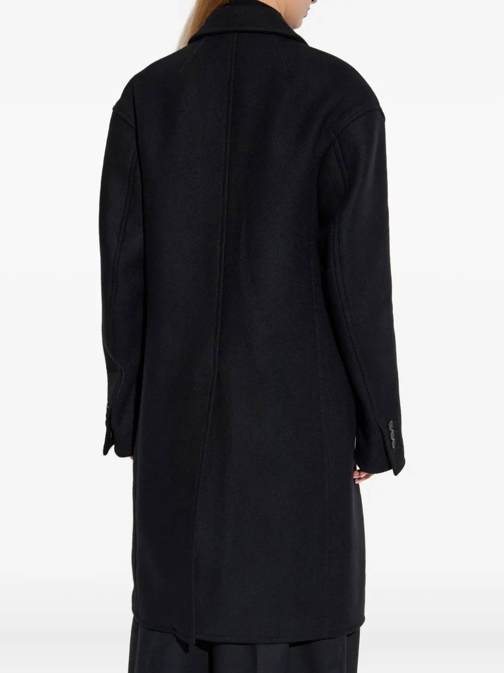 DSQUARED2 buttoned wool-blend coat Zwart