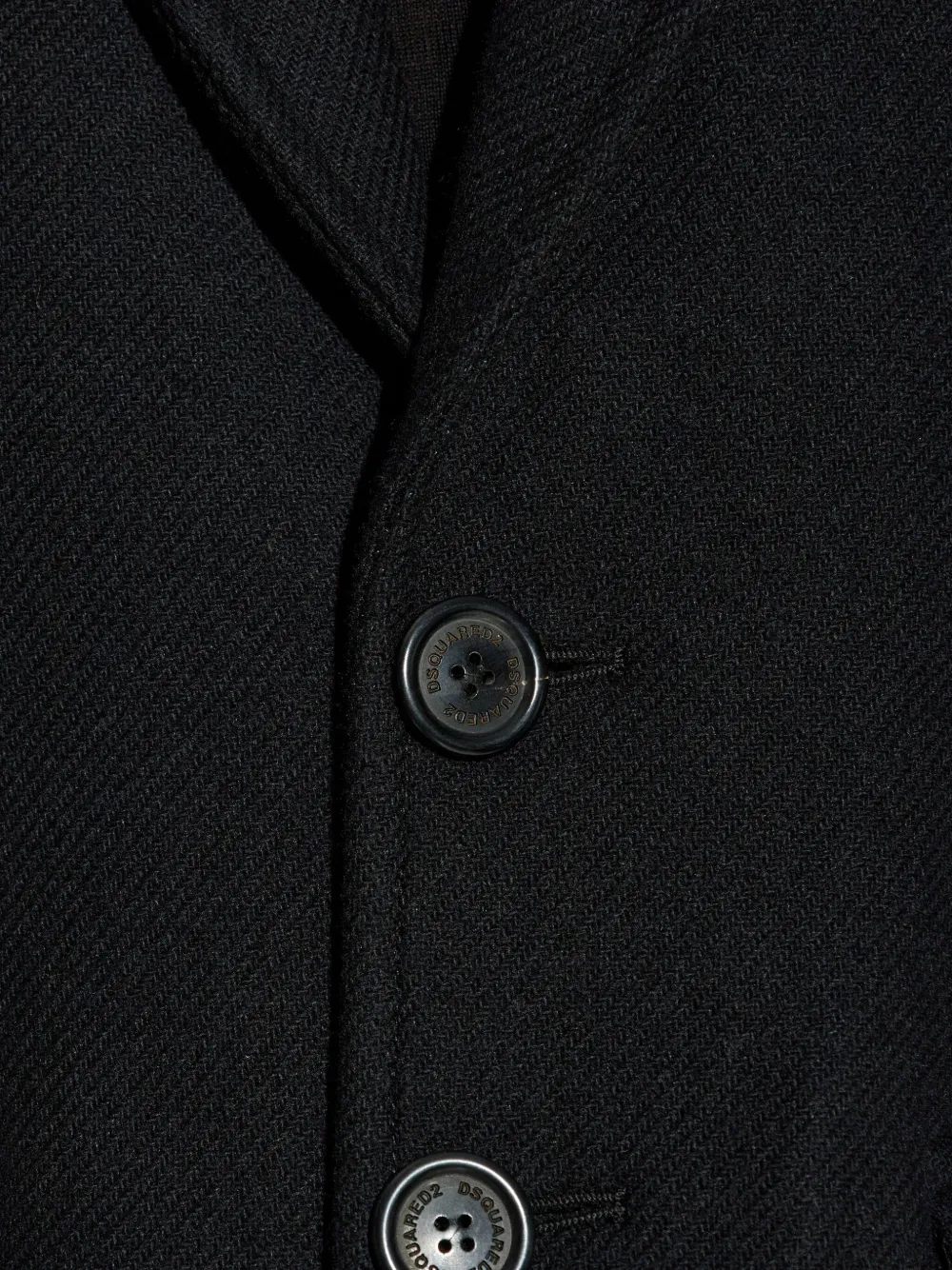 DSQUARED2 buttoned wool-blend coat Zwart