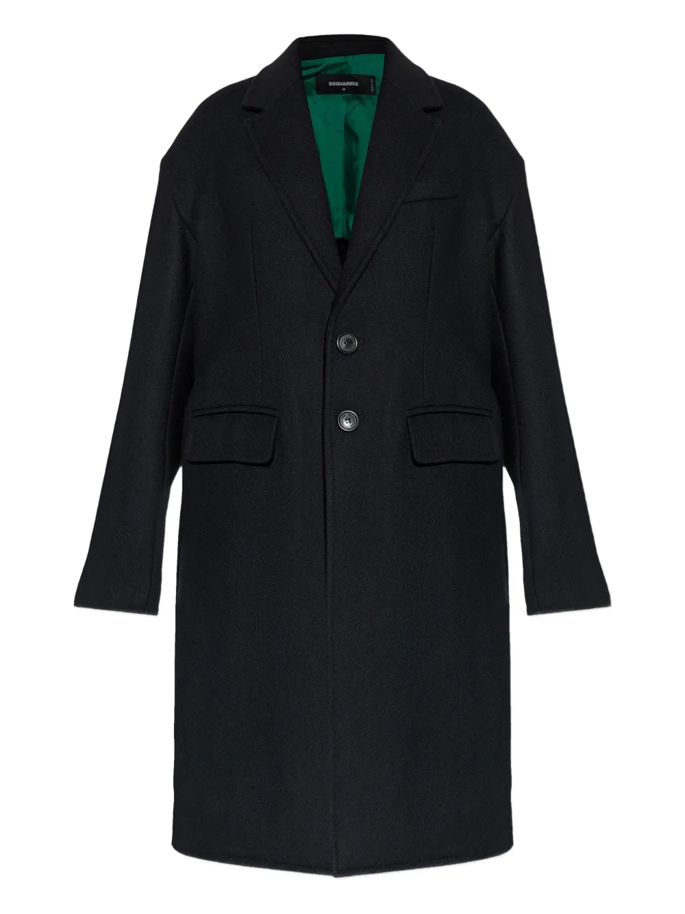 DSQUARED2 buttoned wool-blend coat Zwart