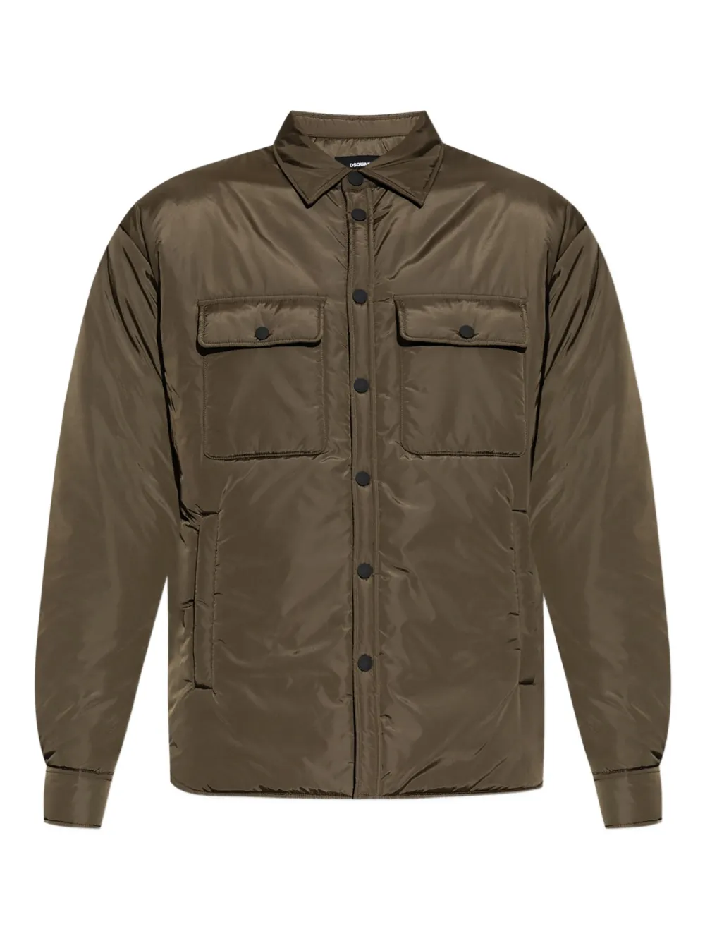 Dsquared2 Buttoned Flap-pocket Jacket In Brown
