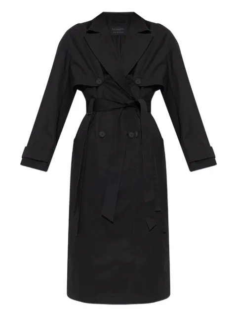 AllSaints double-breasted belted trench coat