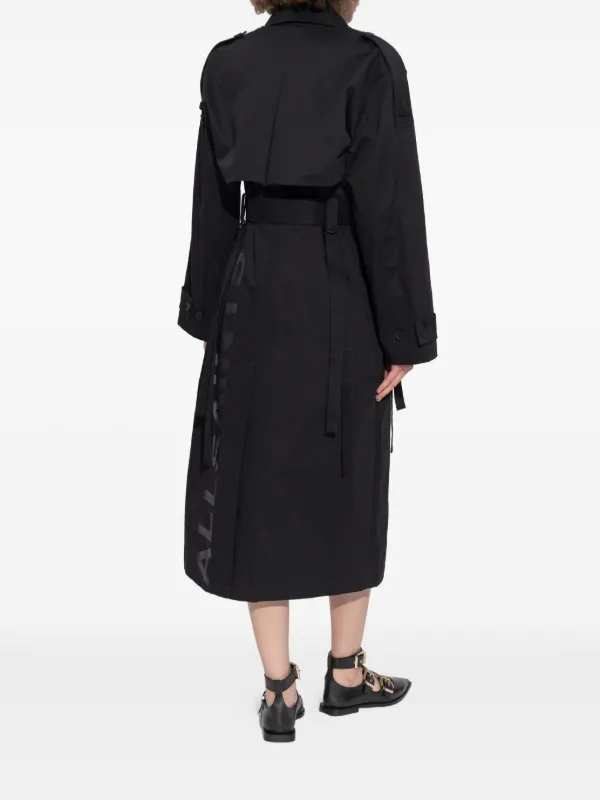 AllSaints double-breasted Belted Trench Coat Black FARFETCH GR