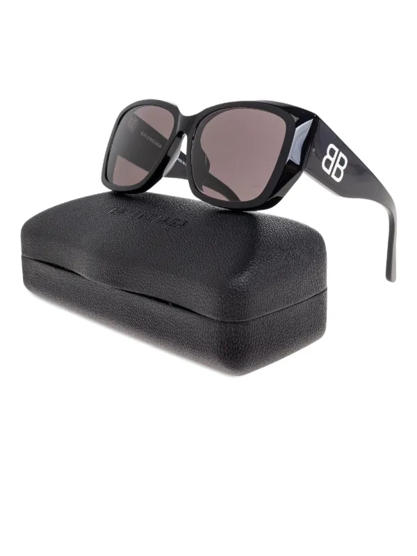 Balenciaga Eyewear BBロゴ スクエアフレーム サングラス | ブラック 