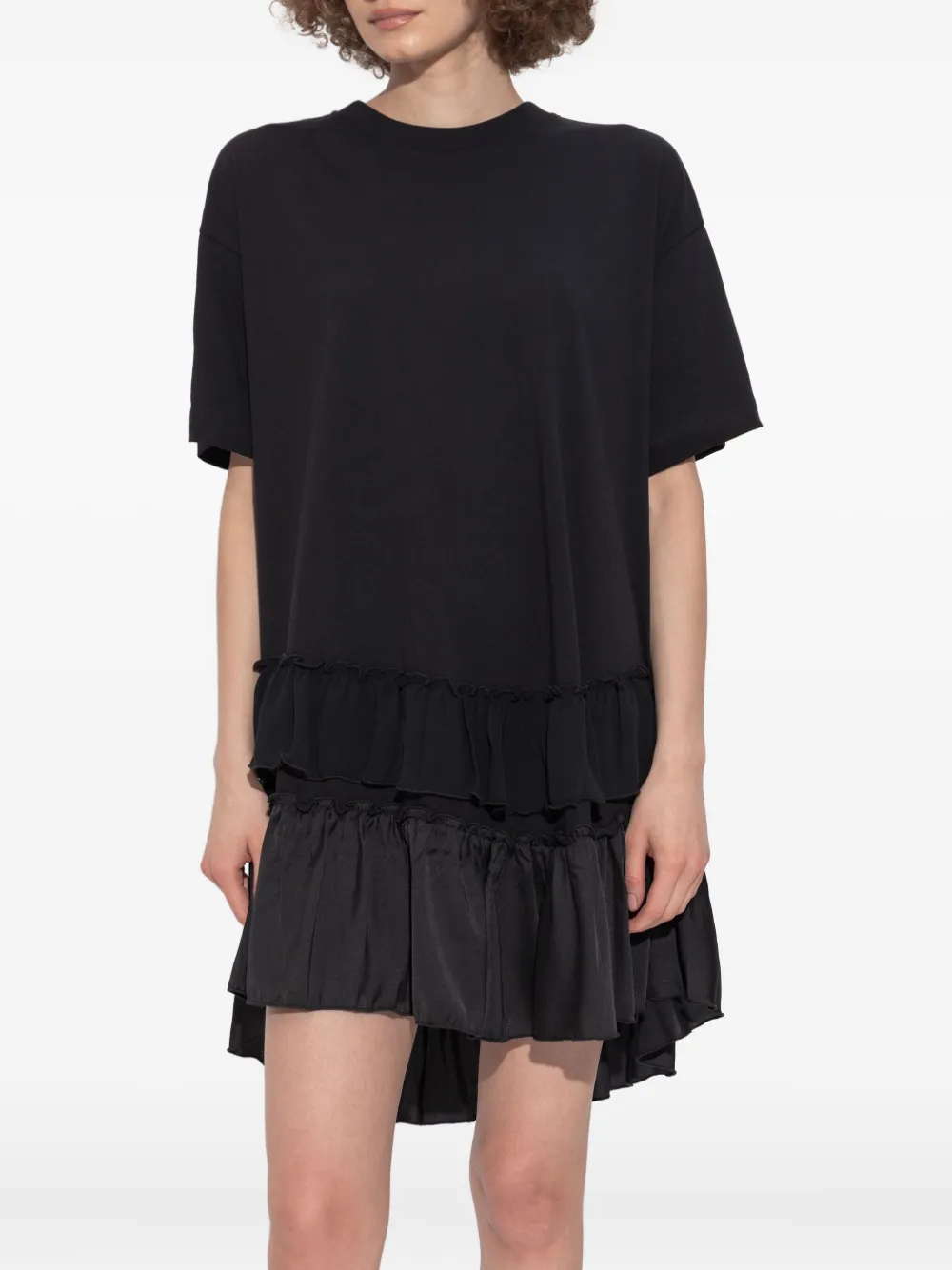 AllSaints Gelaagde jurk met ruches Zwart