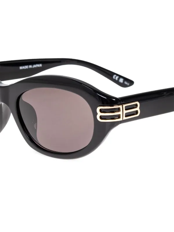 Balenciaga Eyewear オーバルフレーム サングラス | ブラック