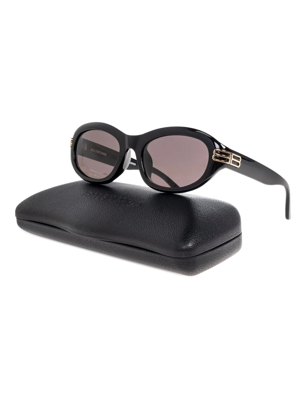 Balenciaga Eyewear oval-frame logo sunglasses - Zwart