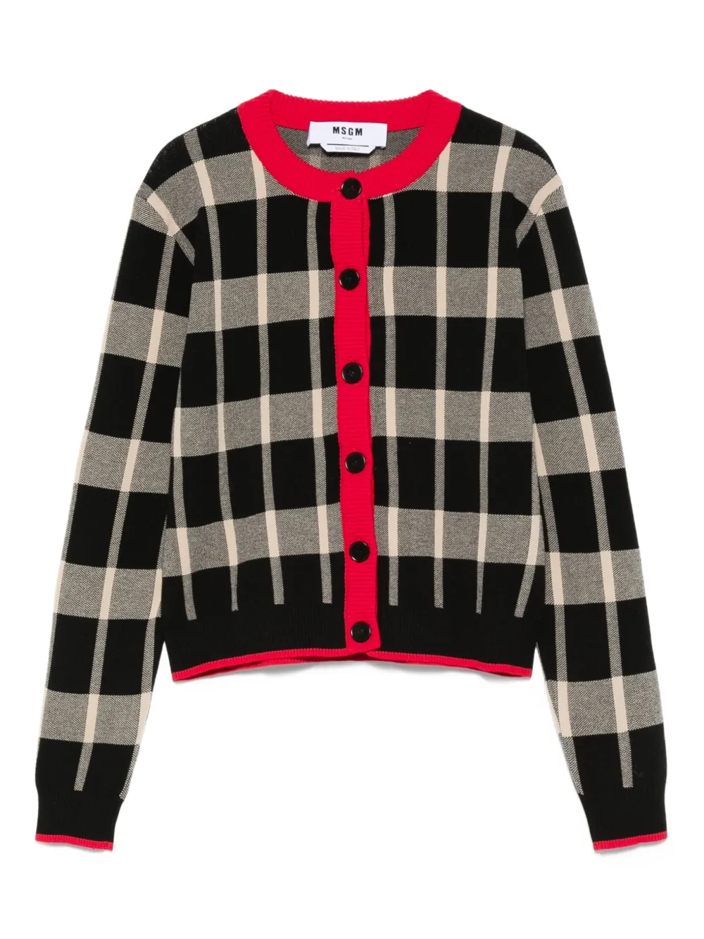 MSGM Geruit vest Zwart