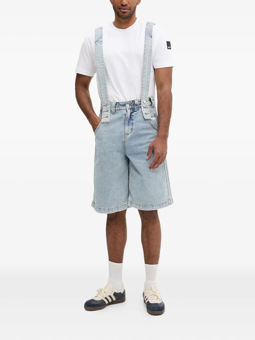 adidas x Jeremy Scott denim tuinbroek Blauw