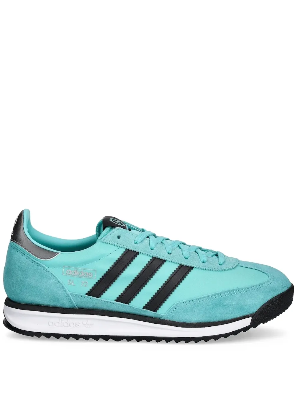 Adidas x Mercedes SL 72 RS three-stripe suede sneakers Blue