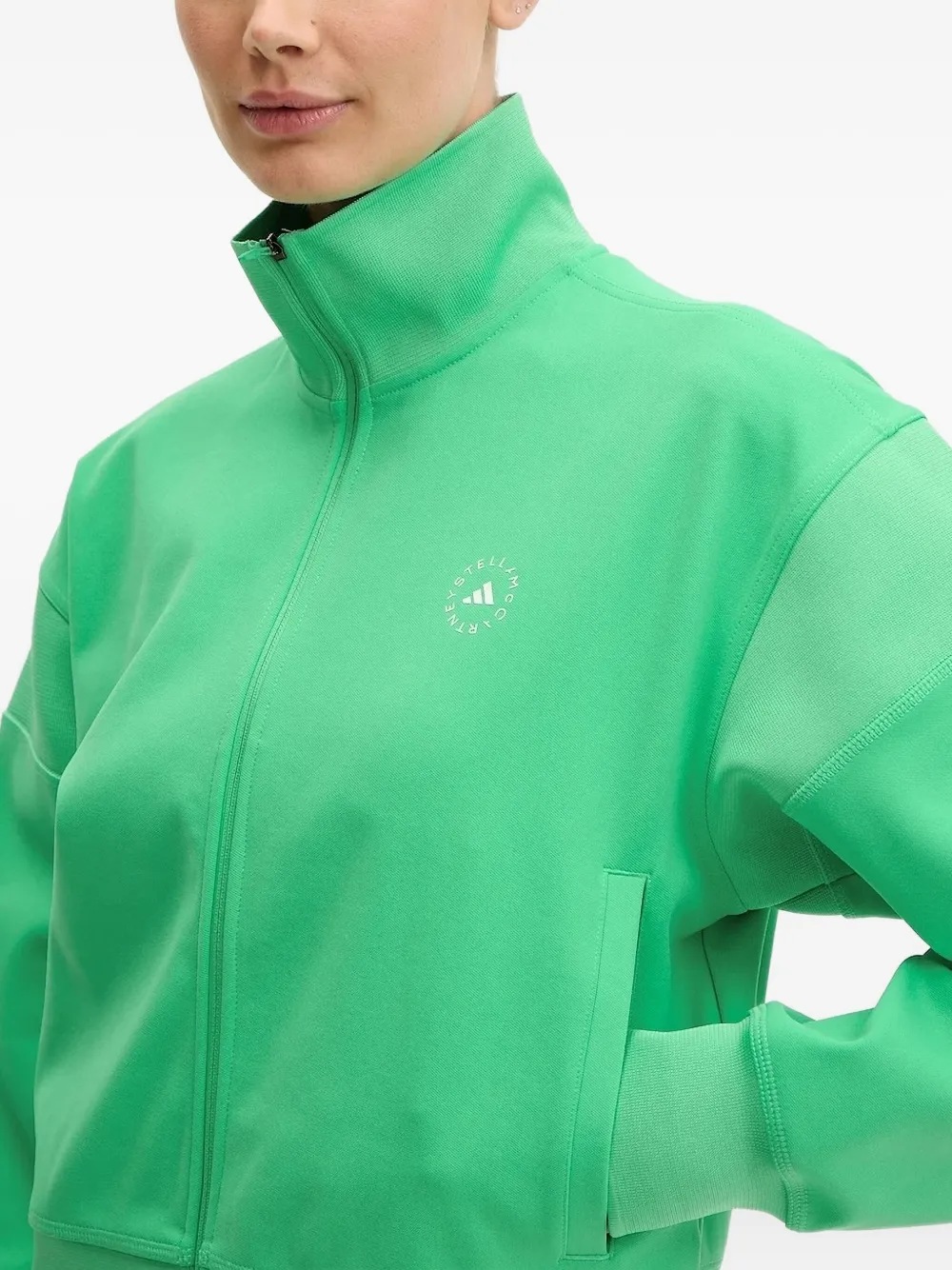 Adidas By Stella Mccartney Zip-up Sweatshirt In Green
