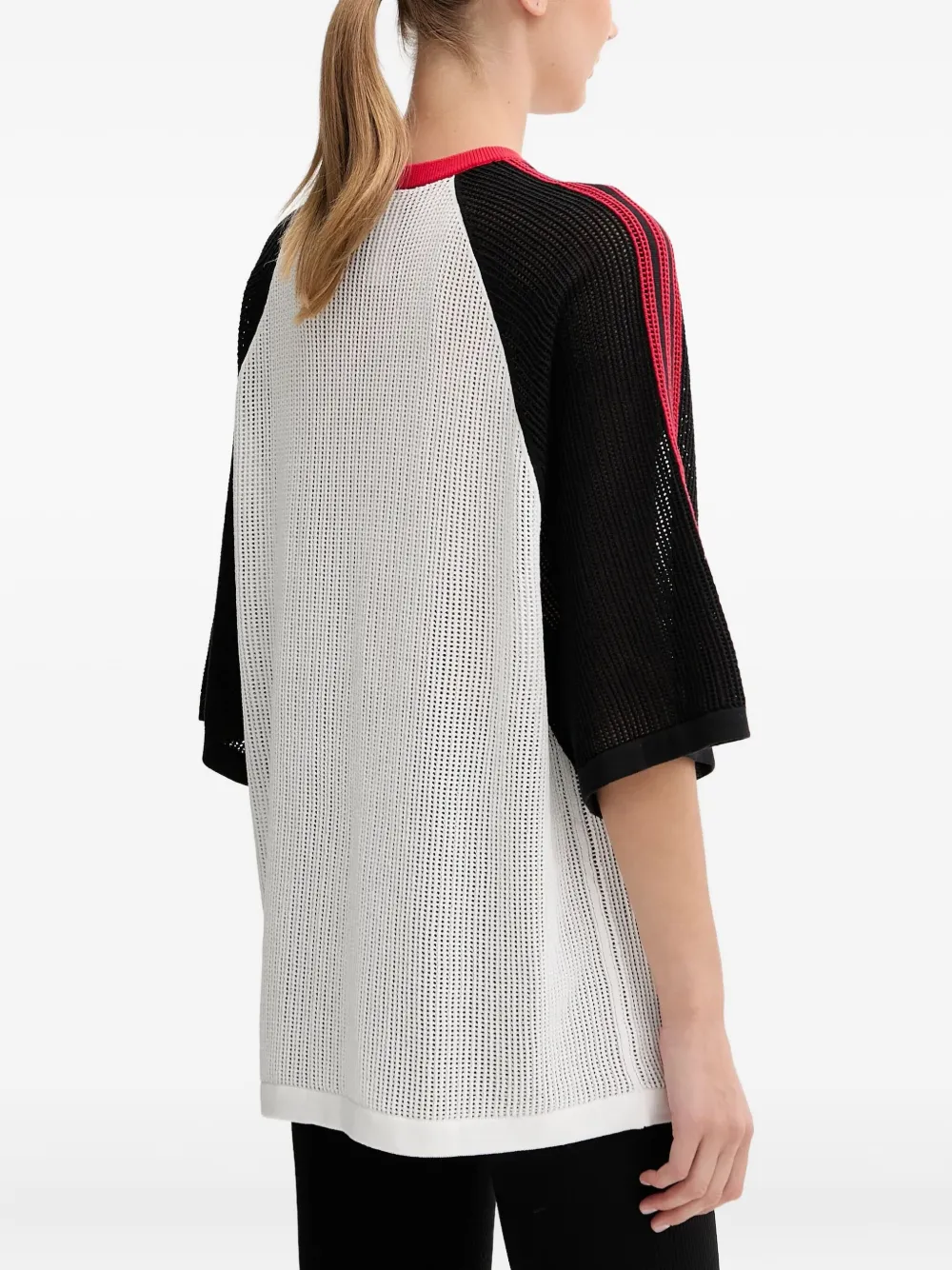 adidas T-shirt met raglan mouwen en mesh Wit