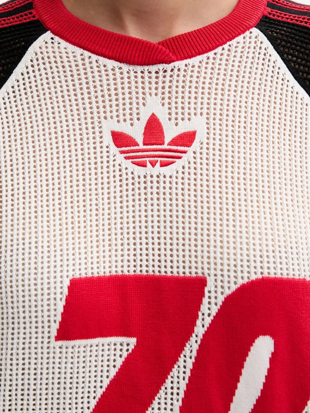 adidas T-shirt met raglan mouwen en mesh Wit
