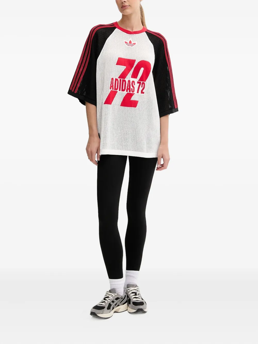adidas T-shirt met raglan mouwen en mesh Wit