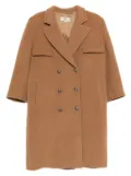 Valentino Garavani Pre-Owned 1980s double-breasted wool-blend coat - Brown