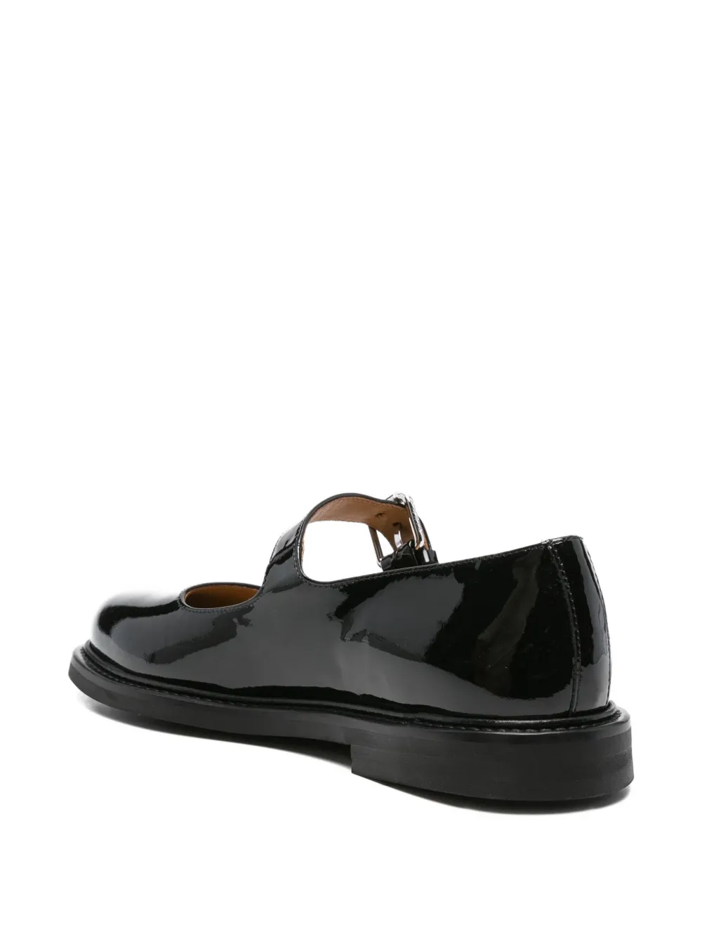 Kenzo Smile buckle patent loafers Black