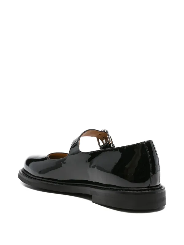 Kenzo Smile Buckle Patent Loafers | Black | FARFETCH