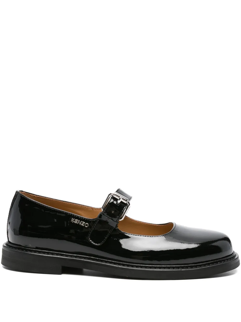Kenzo Smile buckle patent loafers - ブラック Kenzo Smile buckle patent loafers - ブラック