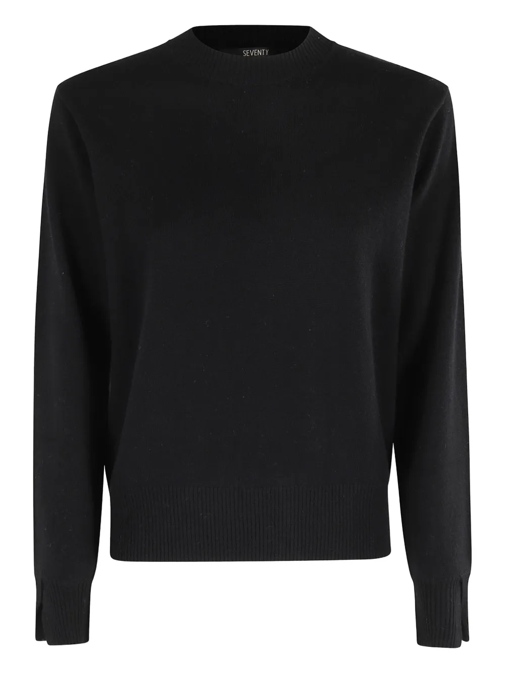 round-neck ribbed sweater