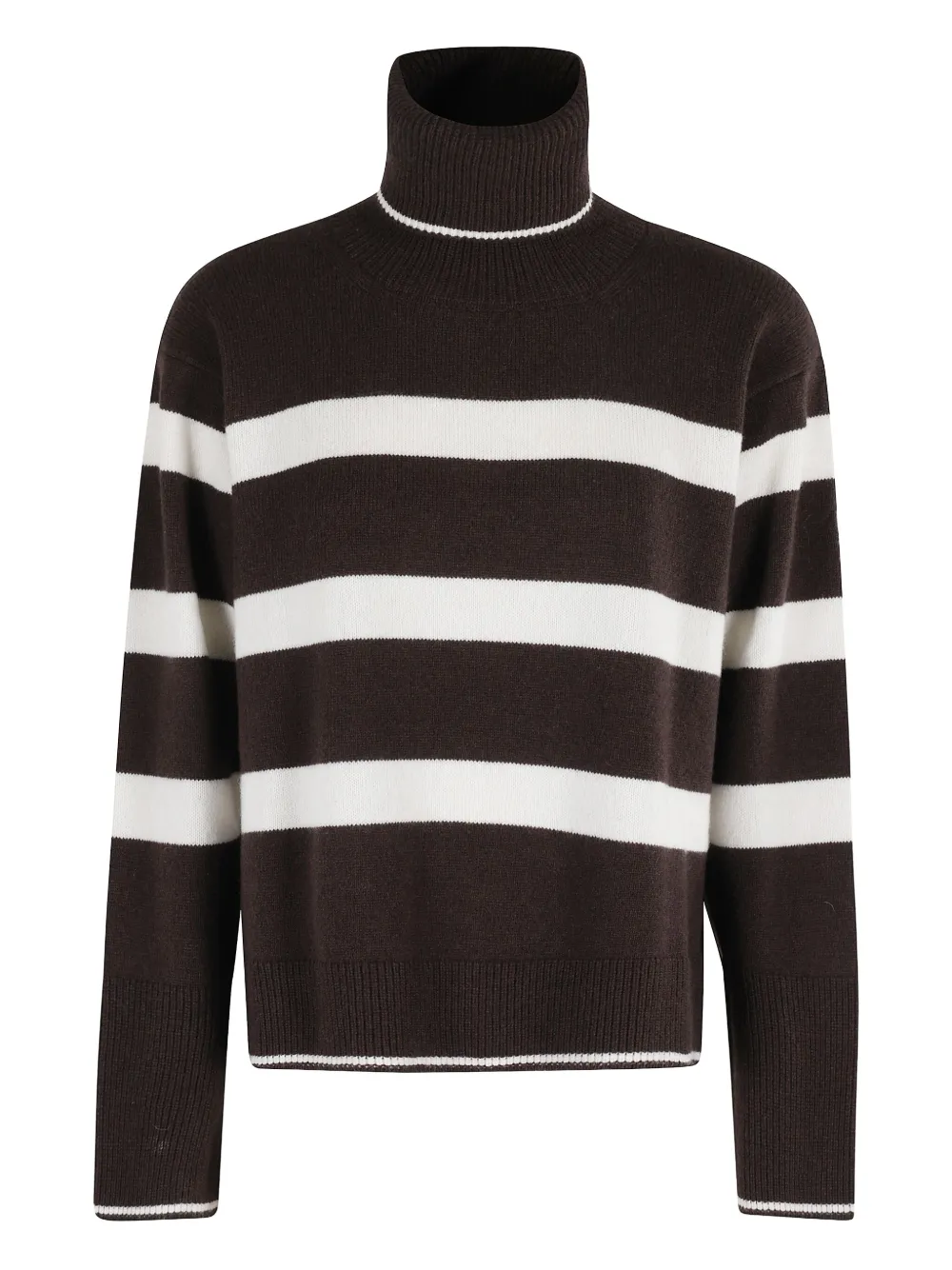 striped turtleneck sweater