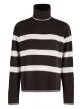 Seventy striped turtleneck sweater - Black