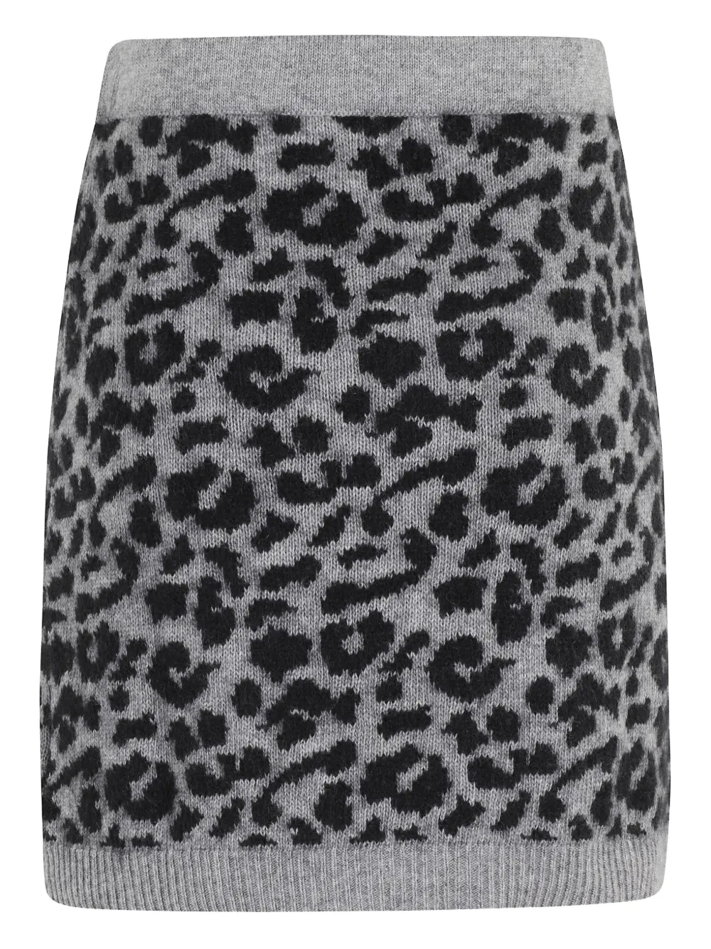 Federica Tosi leopard-print knit mini skirt - Grijs