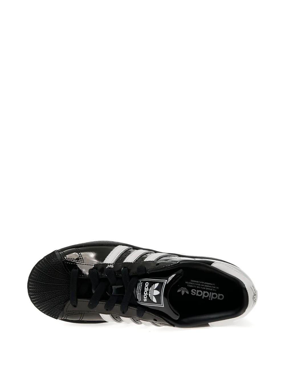 adidas Superstar shell-toe 3-stripes logo sneakers Black