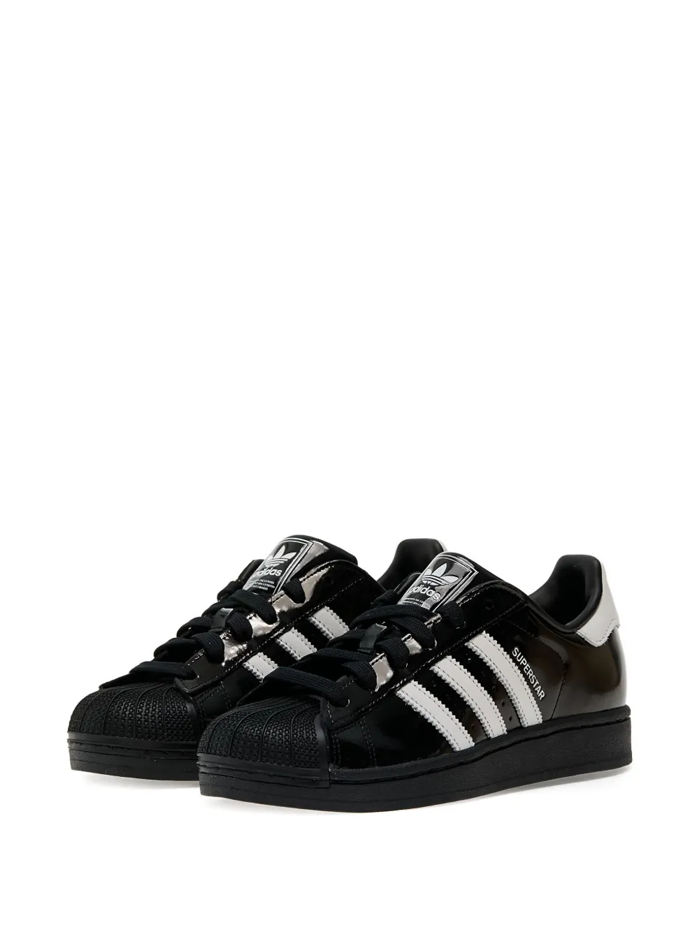 adidas Superstar shell-toe 3-stripes logo sneakers Black