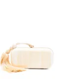 Cult Gaia small Yasmin tassel-embellished clutch bag - Neutrals